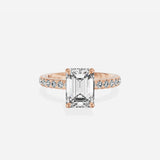 Martini Hidden Halo Engagement Ring