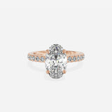 Martini Hidden Halo Engagement Ring