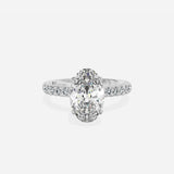 Martini Hidden Halo Engagement Ring