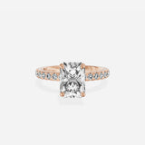 Martini Hidden Halo Engagement Ring