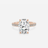 Martini Hidden Halo Engagement Ring