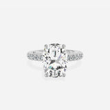 Martini Hidden Halo Engagement Ring