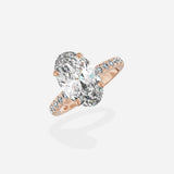 Martini Hidden Halo Engagement Ring