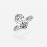 Martini Hidden Halo Engagement Ring