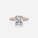 Martini Hidden Halo Engagement Ring