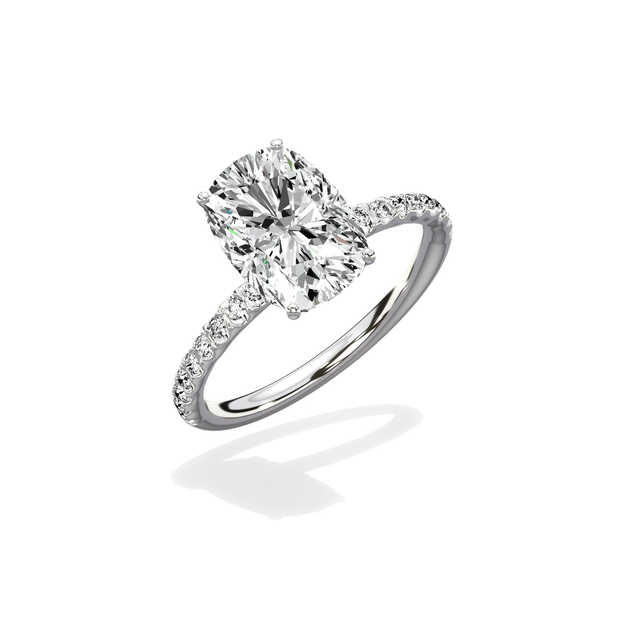 Martini Pave Solitaire Engagement Ring - The Better Diamonds