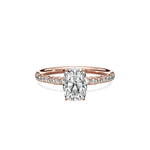 Martini Pave Solitaire Engagement Ring - The Better Diamonds