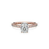 Martini Pave Solitaire Engagement Ring - The Better Diamonds