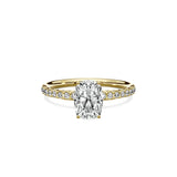 Martini Pave Solitaire Engagement Ring - The Better Diamonds