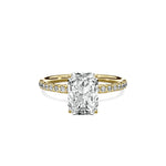 Martini Pave Solitaire Engagement Ring - The Better Diamonds