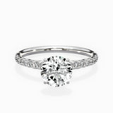 Martini Pave Solitaire Engagement Ring - The Better Diamonds