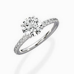 Martini Pave Solitaire Engagement Ring - The Better Diamonds