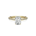 Martini Pave Solitaire Engagement Ring - The Better Diamonds