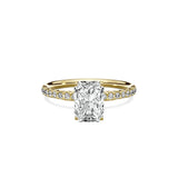 Martini Pave Solitaire Engagement Ring - The Better Diamonds