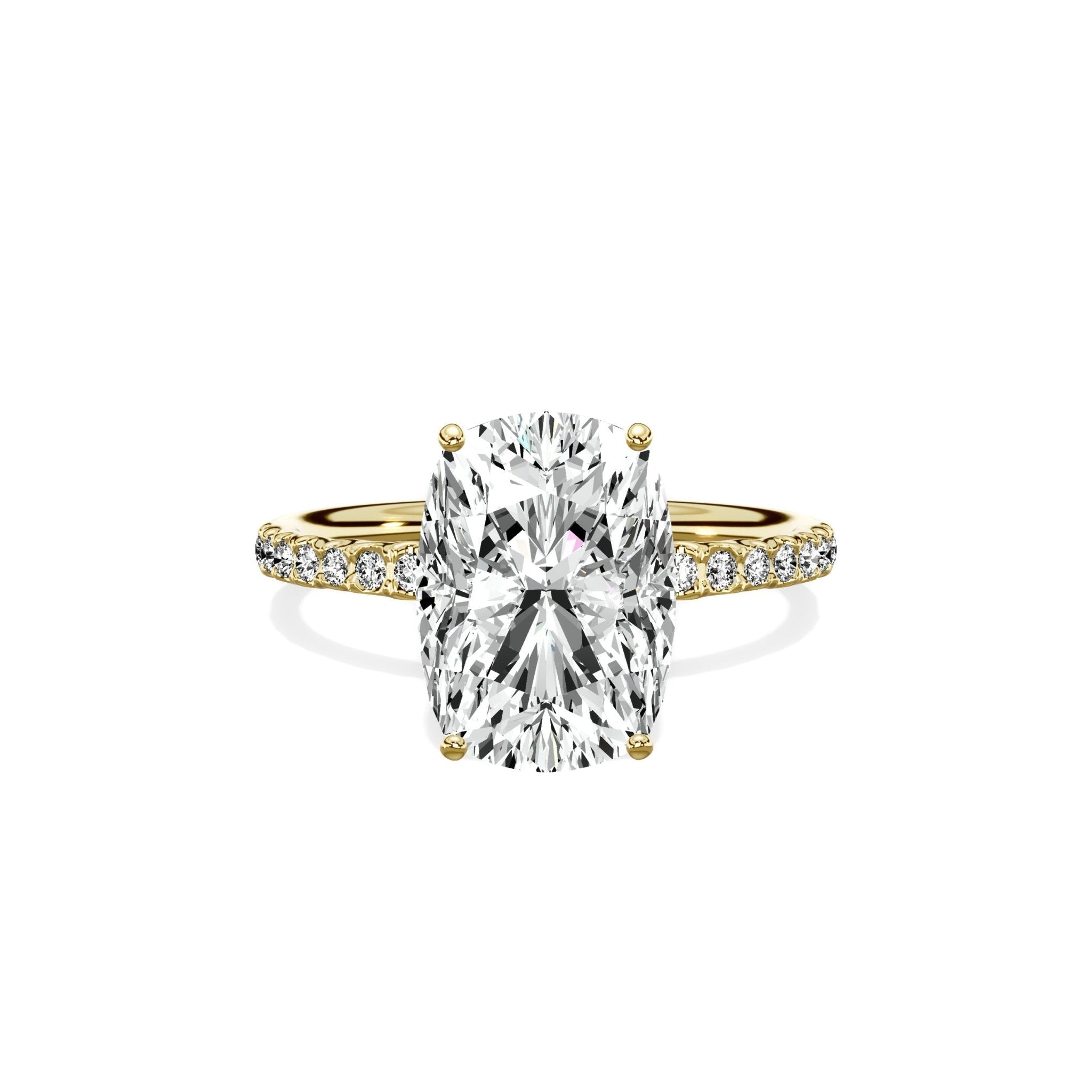 Martini Pave Solitaire Engagement Ring - The Better Diamonds