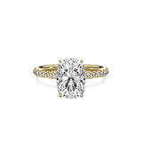 Martini Pave Solitaire Engagement Ring - The Better Diamonds