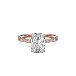 Martini Pave Solitaire Engagement Ring - The Better Diamonds