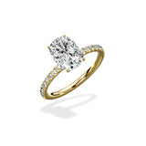 Martini Pave Solitaire Engagement Ring - The Better Diamonds