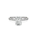 Martini Pave Solitaire Engagement Ring - The Better Diamonds