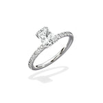 Martini Pave Solitaire Engagement Ring - The Better Diamonds