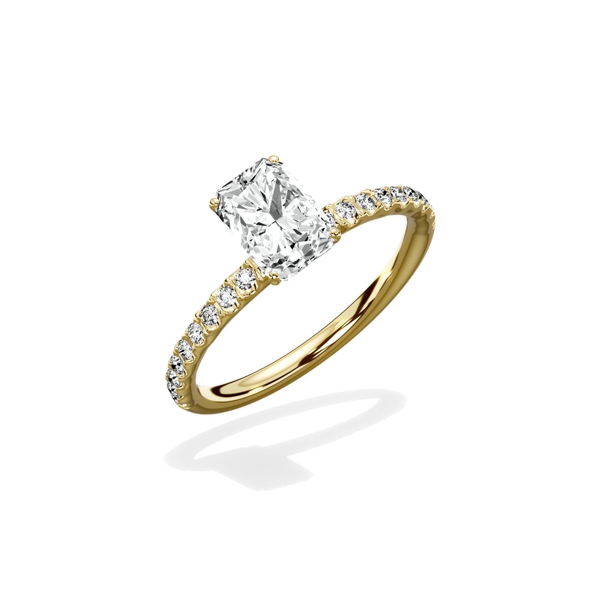 Martini Pave Solitaire Engagement Ring - The Better Diamonds