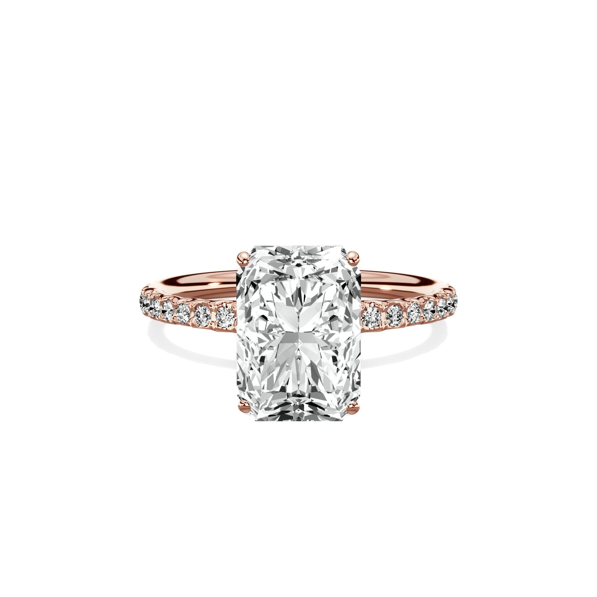 Martini Pave Solitaire Engagement Ring - The Better Diamonds