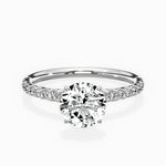 Martini Pave Solitaire Engagement Ring - The Better Diamonds