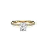 Martini Pave Solitaire Engagement Ring - The Better Diamonds