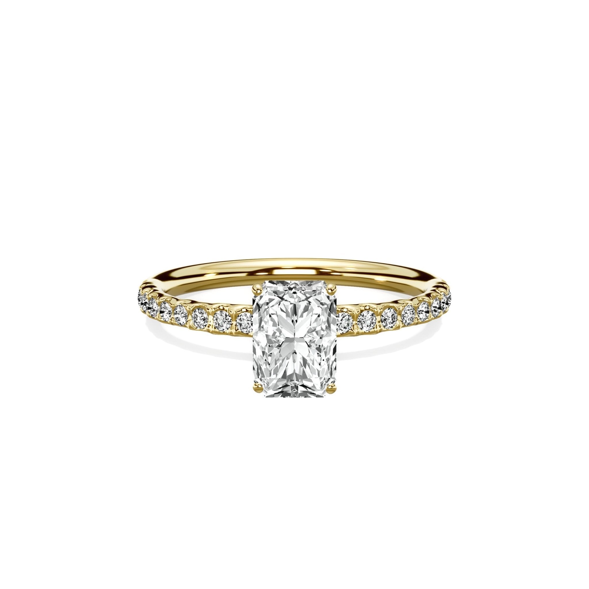 Martini Pave Solitaire Engagement Ring - The Better Diamonds