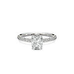 Martini Pave Solitaire Engagement Ring - The Better Diamonds