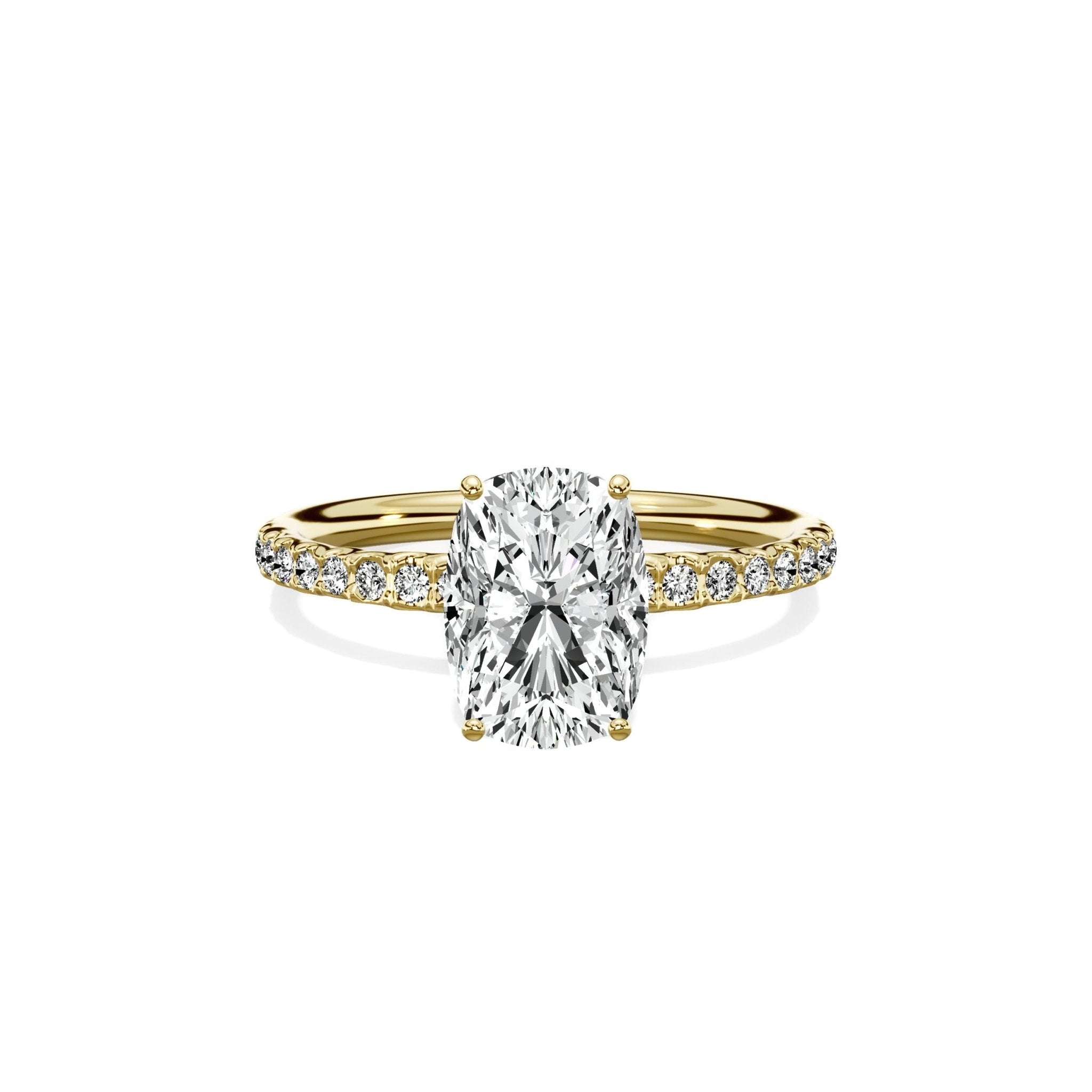 Martini Pave Solitaire Engagement Ring - The Better Diamonds