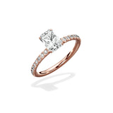 Martini Pave Solitaire Engagement Ring - The Better Diamonds