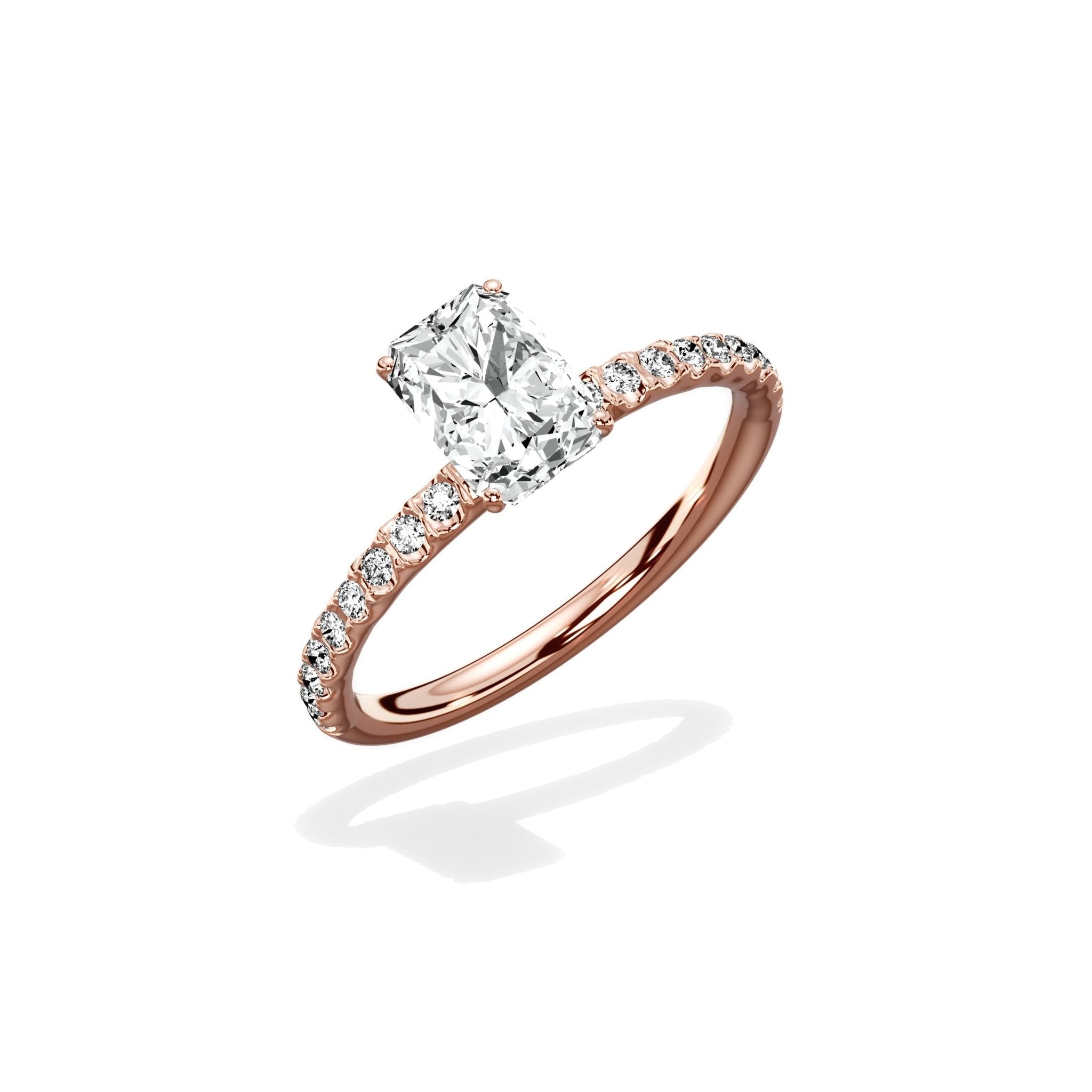 Martini Pave Solitaire Engagement Ring - The Better Diamonds