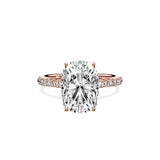 Martini Pave Solitaire Engagement Ring - The Better Diamonds