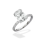 Martini Pave Solitaire Engagement Ring - The Better Diamonds