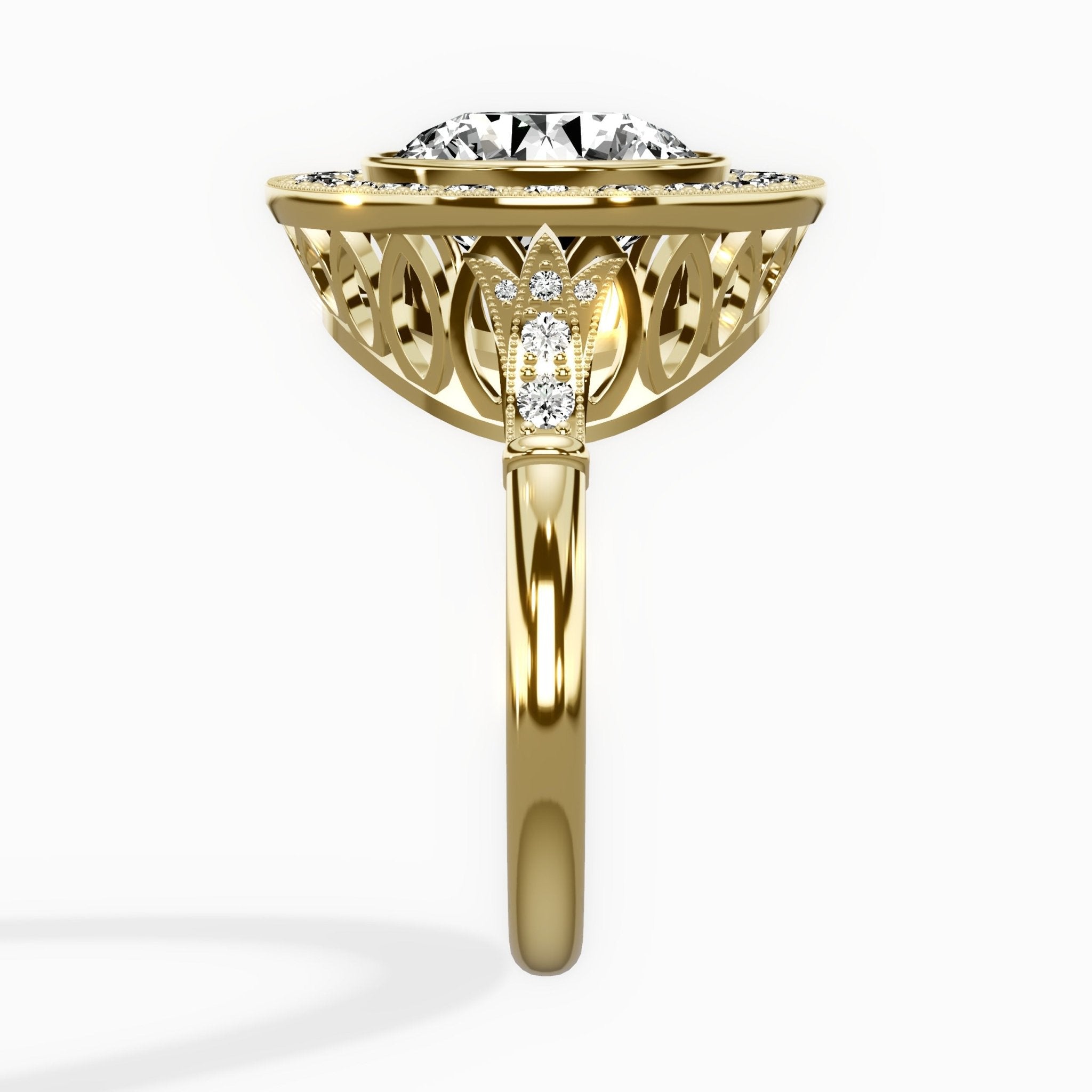 Miami Vintage Style Engagement Ring - The Better Diamonds