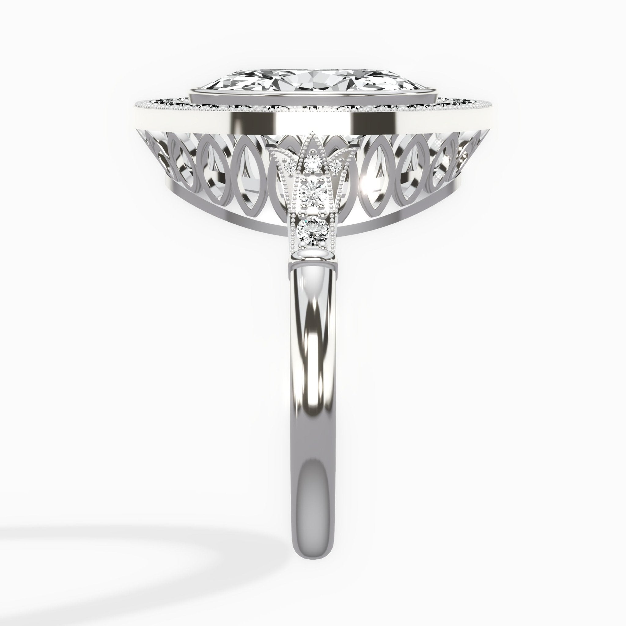 Miami Vintage Style Engagement Ring - The Better Diamonds
