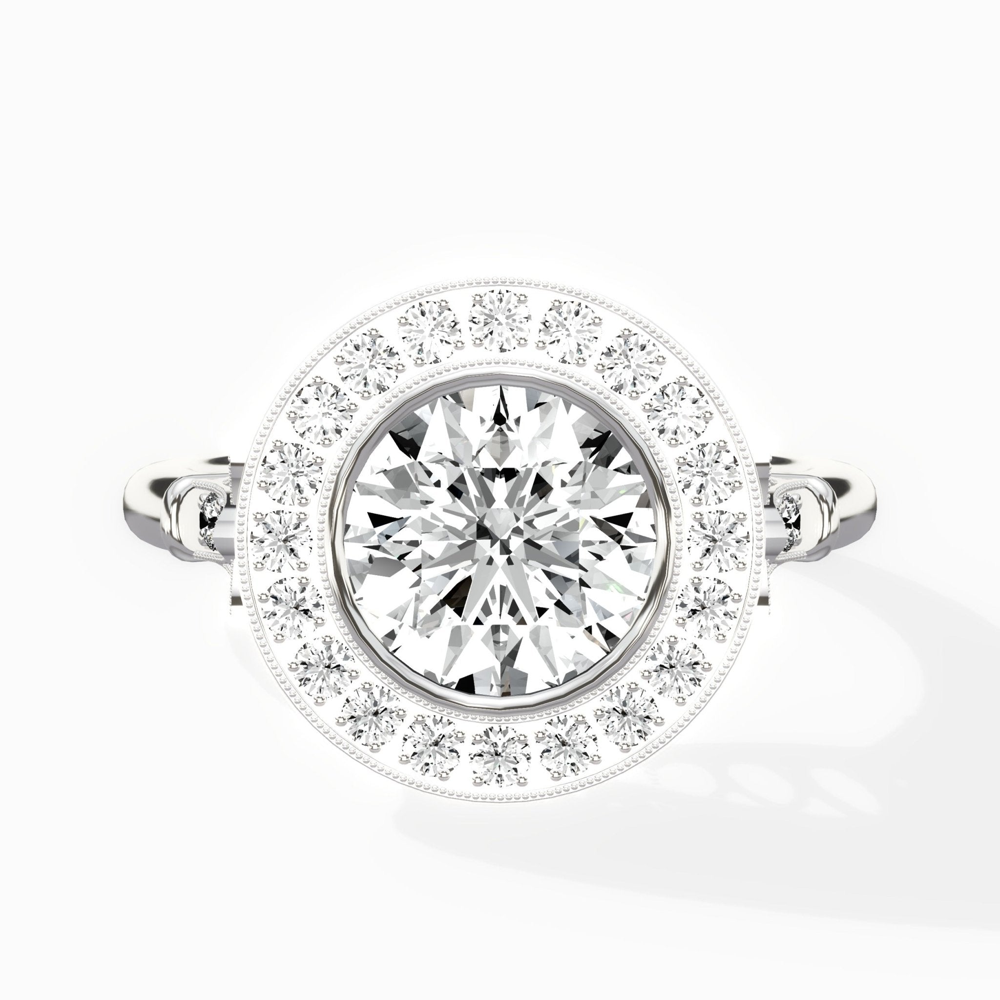 Miami Vintage Style Engagement Ring - The Better Diamonds