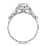 Vivienne Solitaire Round Engagement Ring in White Gold