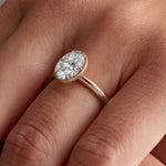 Milgrain Solitaire 1.78 ct Oval Engagement Ring in Rose Gold - The Better Diamonds