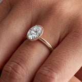 Milgrain Solitaire 1.78 ct Oval Engagement Ring in Rose Gold - The Better Diamonds
