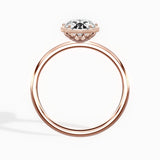 Milgrain Solitaire 1.78 ct Oval Engagement Ring in Rose Gold - The Better Diamonds