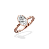 Milgrain Solitaire 1.78 ct Oval Engagement Ring in Rose Gold - The Better Diamonds