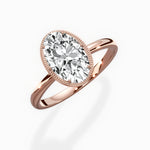 Milgrain Solitaire 1.78 ct Oval Lab Grown Diamond Engagement Ring in 14K Rose Gold - The Better Diamonds