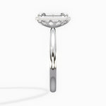 Milgrain Solitaire 2.16 ct Emerald Lab Grown Diamond Engagement Ring in 14K White Gold - The Better Diamonds