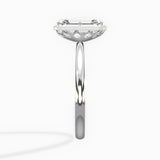 Milgrain Solitaire 2.16 ct Emerald Lab Grown Diamond Engagement Ring in 14K White Gold - The Better Diamonds