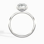 Milgrain Solitaire 2.29 ct Long Radiant Engagement Ring in White Gold - The Better Diamonds