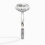 Milgrain Solitaire 2.29 ct Long Radiant Lab Grown Diamond Engagement Ring in 14K White Gold - The Better Diamonds
