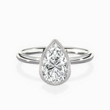 Milgrain Solitaire Engagement Ring - The Better Diamonds