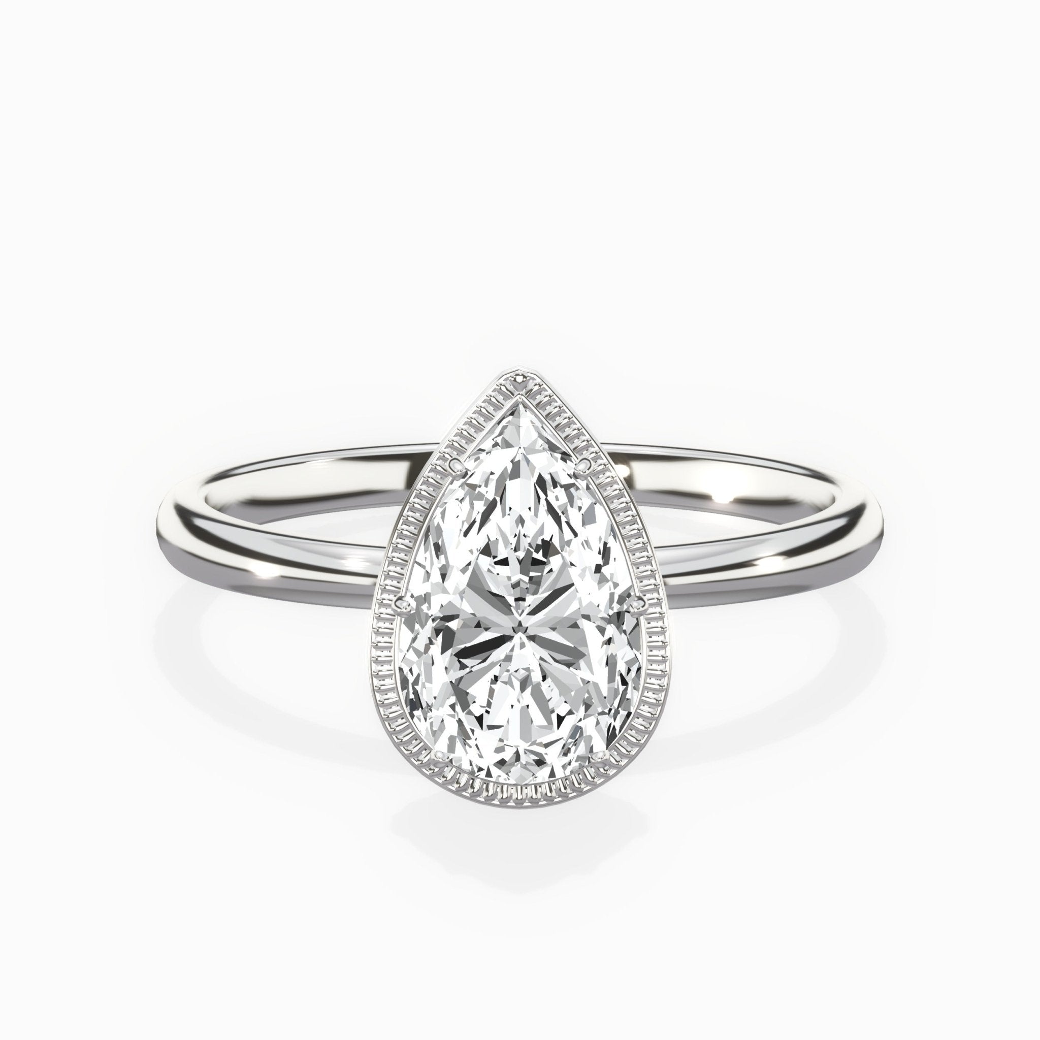 Milgrain Solitaire Engagement Ring - The Better Diamonds